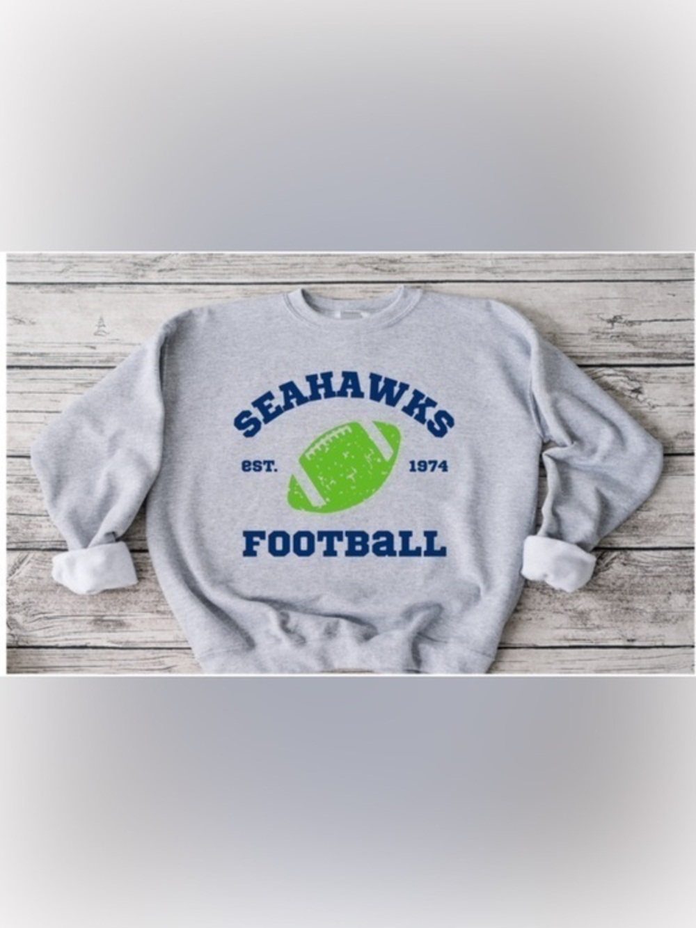 Seahawks Retro Football Crewneck